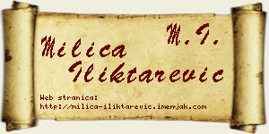 Milica Iliktarević vizit kartica